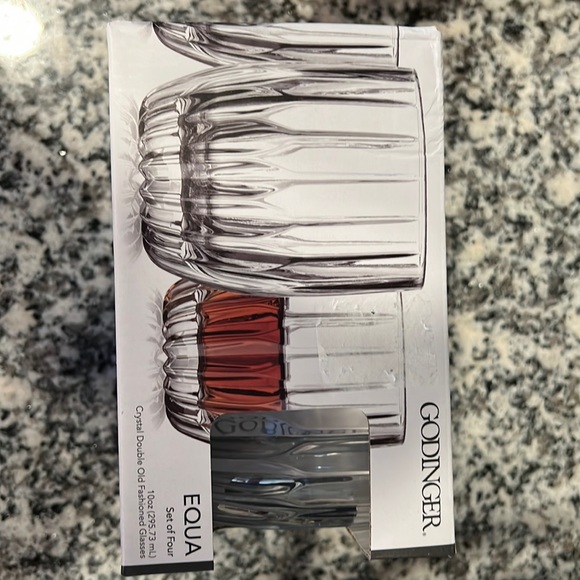 Godinger Other - NIB Equa by Godinger set of 4 Crystal old fashion glasses!